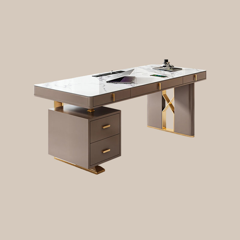 Bureau multifonctionnel moderne et minimaliste, H 29,53 po x l 62,99 po x P 27,56 po