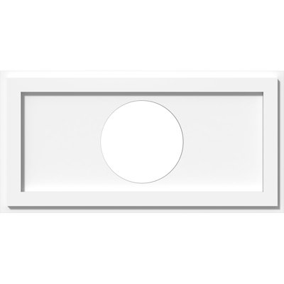 24"W x 12"H x 7"ID x 8 1/4"C x 1"P Rectangle Architectural Grade PVC Contemporary Ceiling Medallion