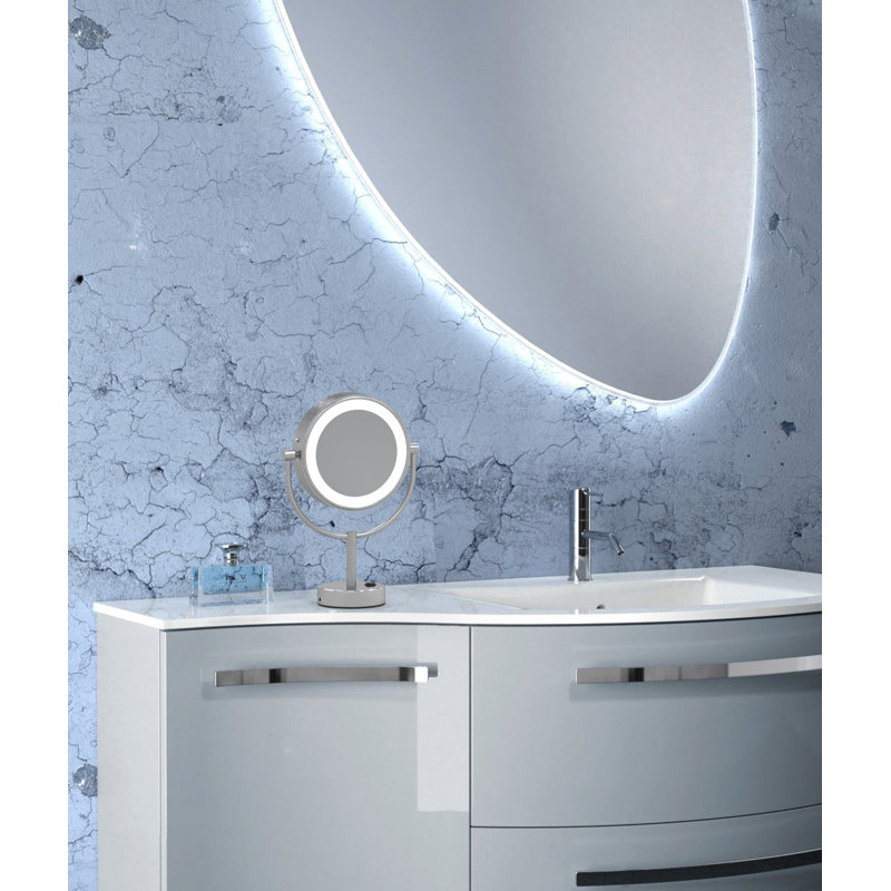Miroir sur pied Neo Modern, Chrome