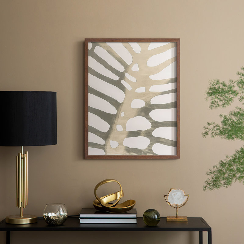 Abstrait, reproduction encadrée CDxx - prêt à être accroché, H 10 po x l 8 po, Brun