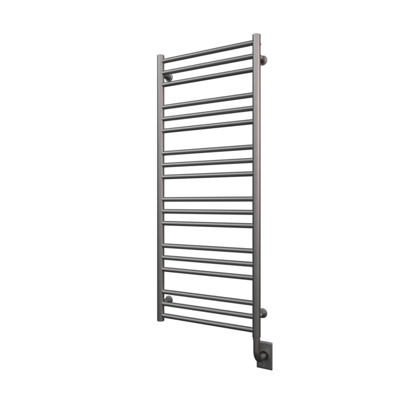 Porte-serviettes chauffant mural électrique 23,5 po x 64 po Sorano - nickel brossé, garantie à vie, Nickel brossé, À brancher