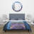 Lavender Field Through Blue Open Cottage Window - Farmhouse Duvet Cover Set - Microfiber Polyester-66391557