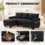 Fauteuil-lit en L 75,60 po Cordavyn-1115763111
