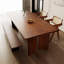 Nut-brown Rectangular Solid Wood Dining Table-1148681794