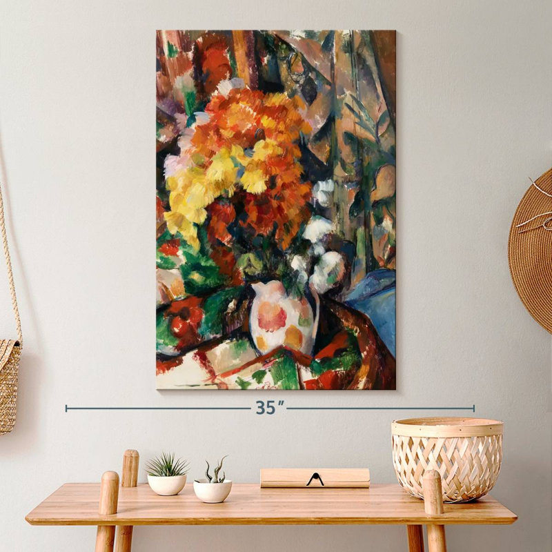 Le vase fleuri, H 30 po x l 20 po
