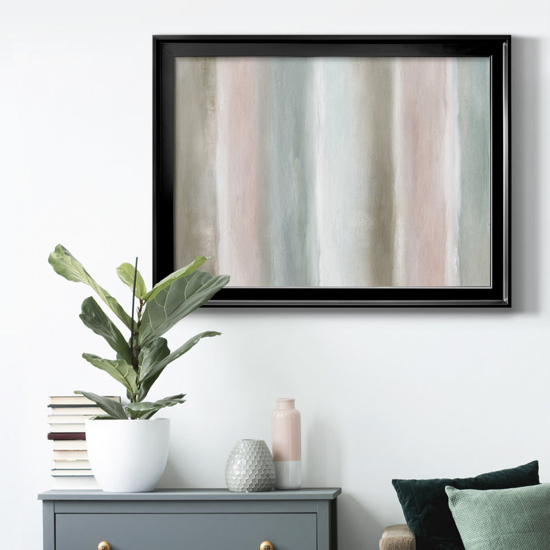 Rainbow Sherbert, toile encadrée de qualité supérieure - prête à être accrochée, Cadre noir, H 30,5 po x l 42,5 po x P 1 po