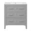 Ensemble de meuble-lavabo simple 30 po avec 3 tiroirs, meuble-lavabo autoportant avec cadre en bois massif 30 po-1673860332