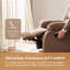 Fauteuil inclinable manuel marron | Siège inclinable rembourré en velours doux pour salon et cinéma maison
