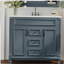 Coiffeuse 36 po, armoire de rangement moderne avec 2 portes à fermeture douce et 2 tiroirs-120406533