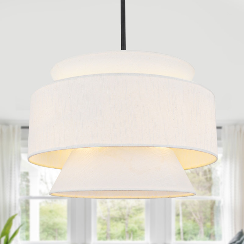 18" Modern 4-light Dimmable Drum Chandelier