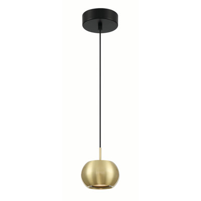 Luminaire suspendu unique à DEL 1 lumière Breyssi