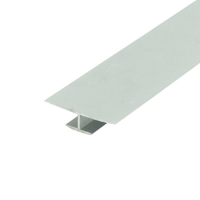 Outwater Aluminum H Channel Fits Material 1/4 Inch Thick Clear Anodized (Satin) Finish Aluminum Divider Moulding 72 Inch (Pack Of 18)