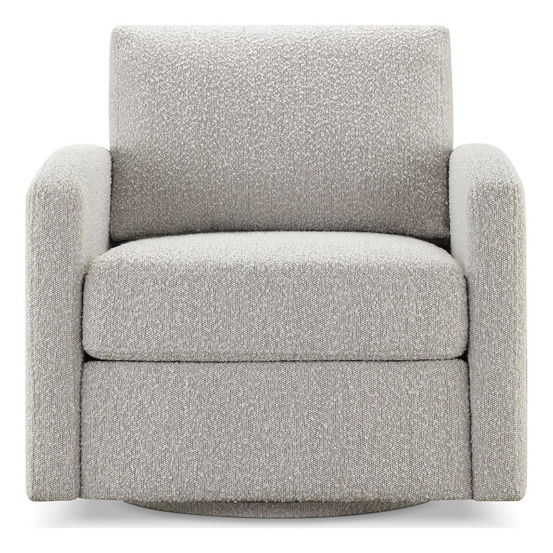Chaise pivotante Grazia - gris, Polyester crème