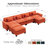 Brazell 154" W U-Shaped Modular Sectional Sofa, Cloud Couch With Three Ottomans & Removable Cushions-1521463039