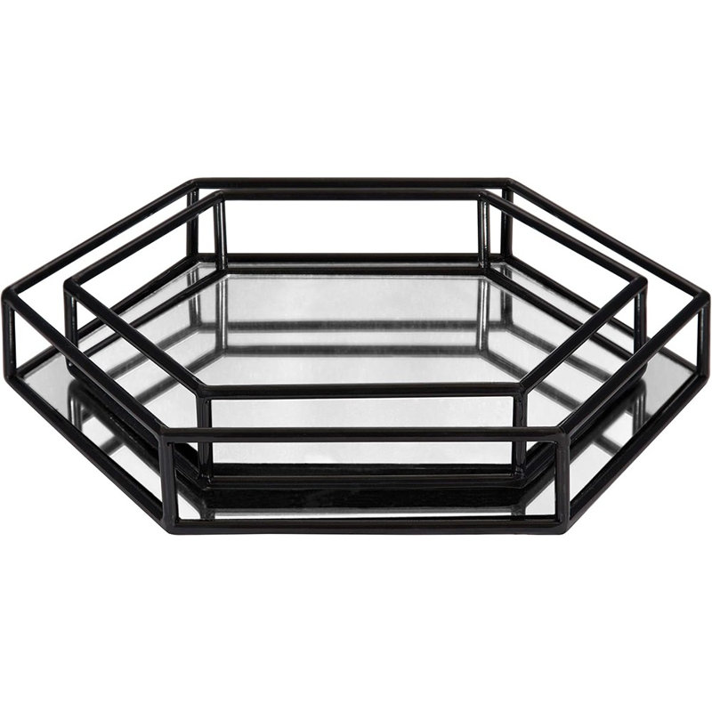 Plateaux décoratifs à miroir 2 pièces Modern Glam