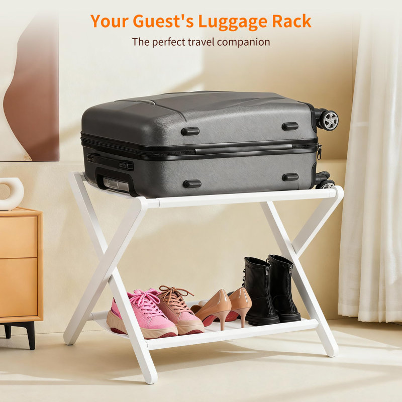 Porte-bagages pliable avec tablette de rangement