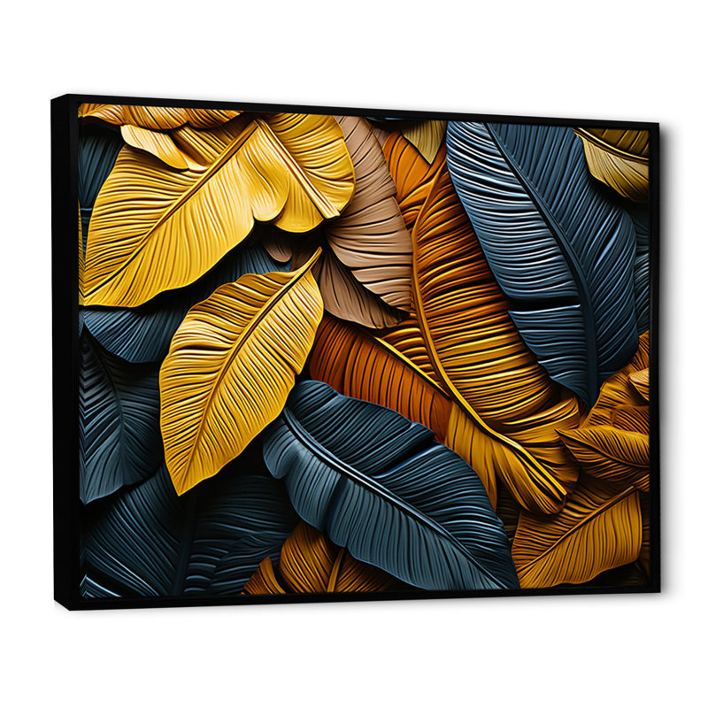 «Vibrant Leafs Field» sur impression sur toile, Cadre flottant noir, H 12 po x l 20 po x P 1 po