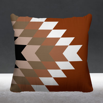 Bimisi Geometric and Ikat Outdoor Reversible Throw Pillow