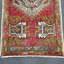 Tapis tribal en laine rouge 21,3 x 39,8 po