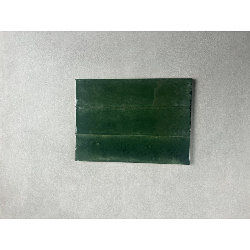 Carrelage vert gazon zellige 2 x 10