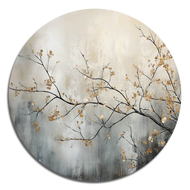 Corda - art floral rond en métal, H 36 po x l 36 po