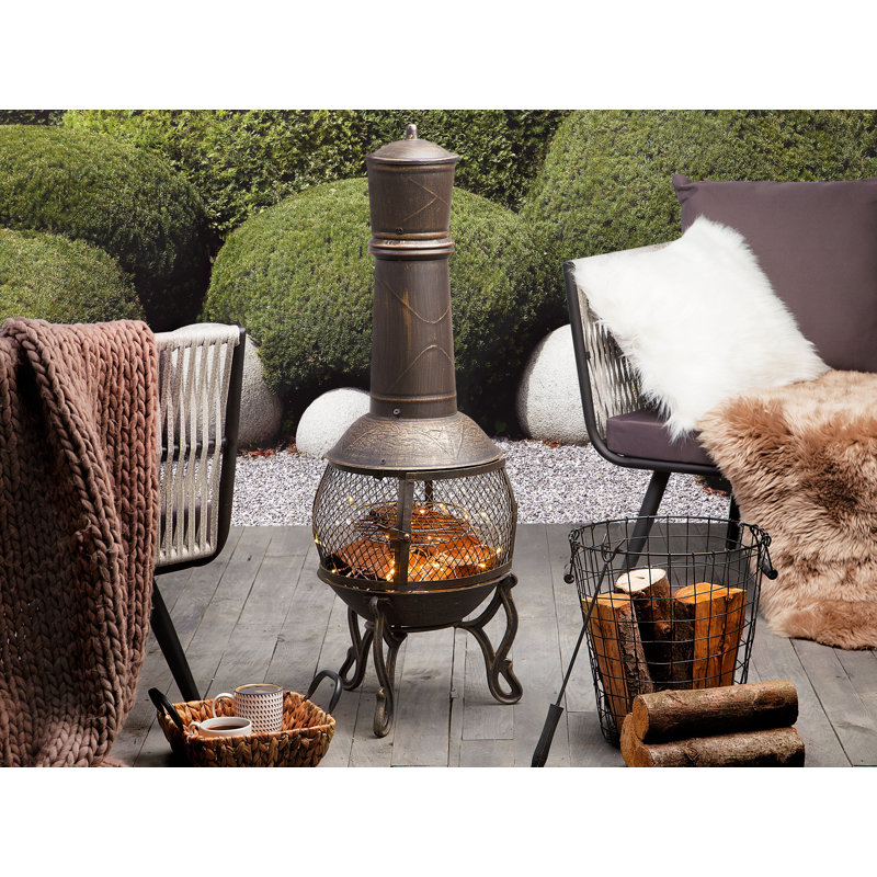 Majewski Round Steel Charcoal Smokeless Fire Pit
