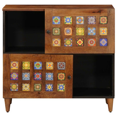 Solid Wood Rectangle Accent Cabinet