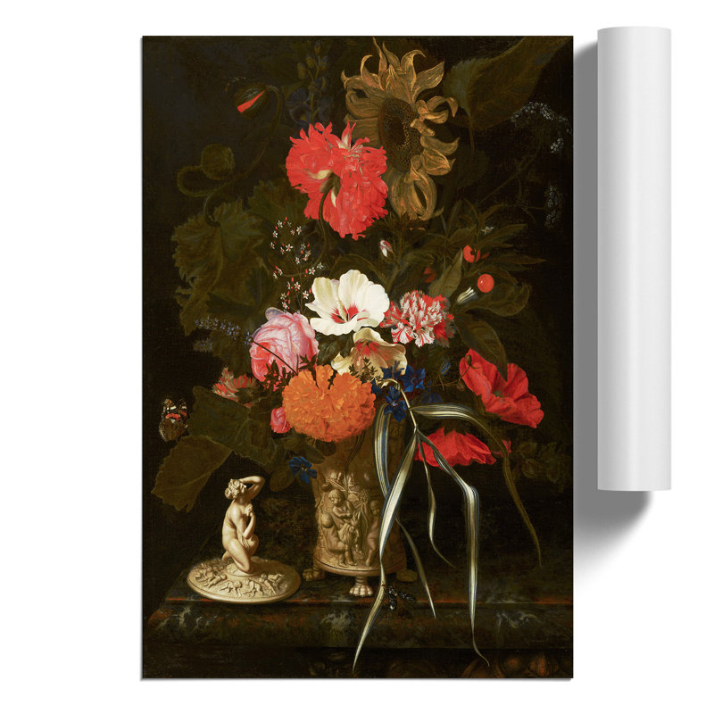 Still Life with Flowers by Maria van Oosterwijk - Frameless Print, 30cm H x 21cm W x 0.1cm D