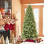 Arbre de Noël avec 1599 pointes et 450 lumières à DEL blanc chaud - branches mixtes en PVC + PE, structure à charnières pour une installation facile, support en métal pour un soutien solide, décoration des Fêtes luxueuse-1897714695