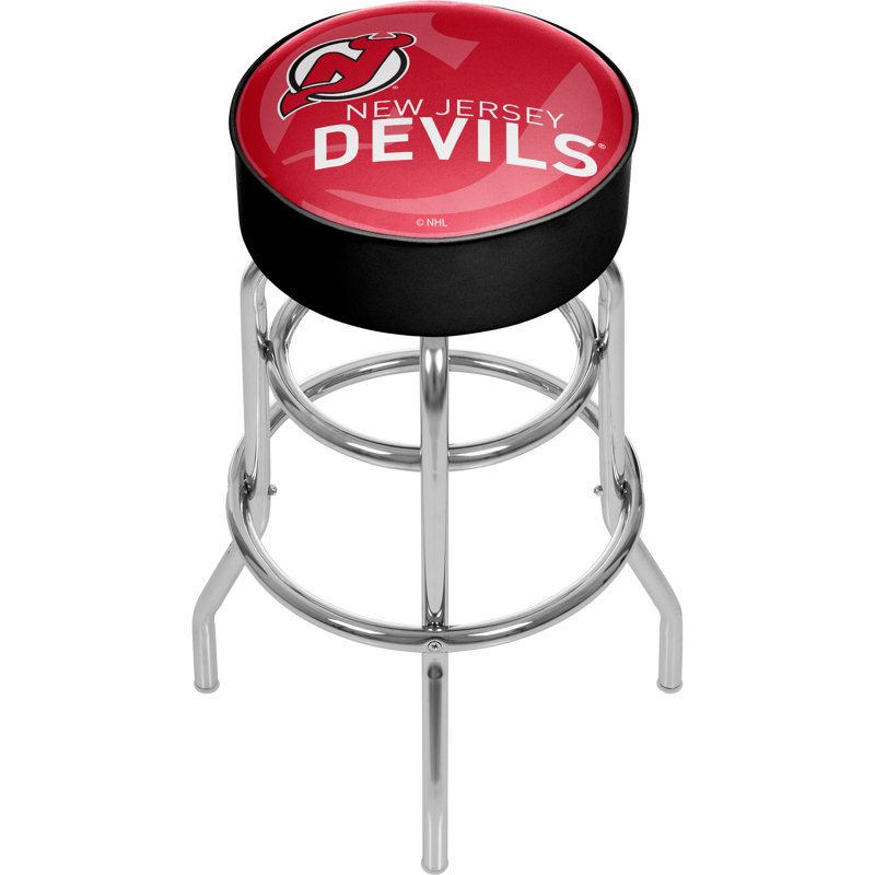 NHL Swivel Counter Stool with Metal Frame, New Jersey Devils