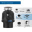 Broyeur de déchets InSinkErator Power 0,75 HP avec cordon d'alimentation, 3/4 HP, broyeur à déchets alimentaires à alimentation continue Power Series EZ Connect