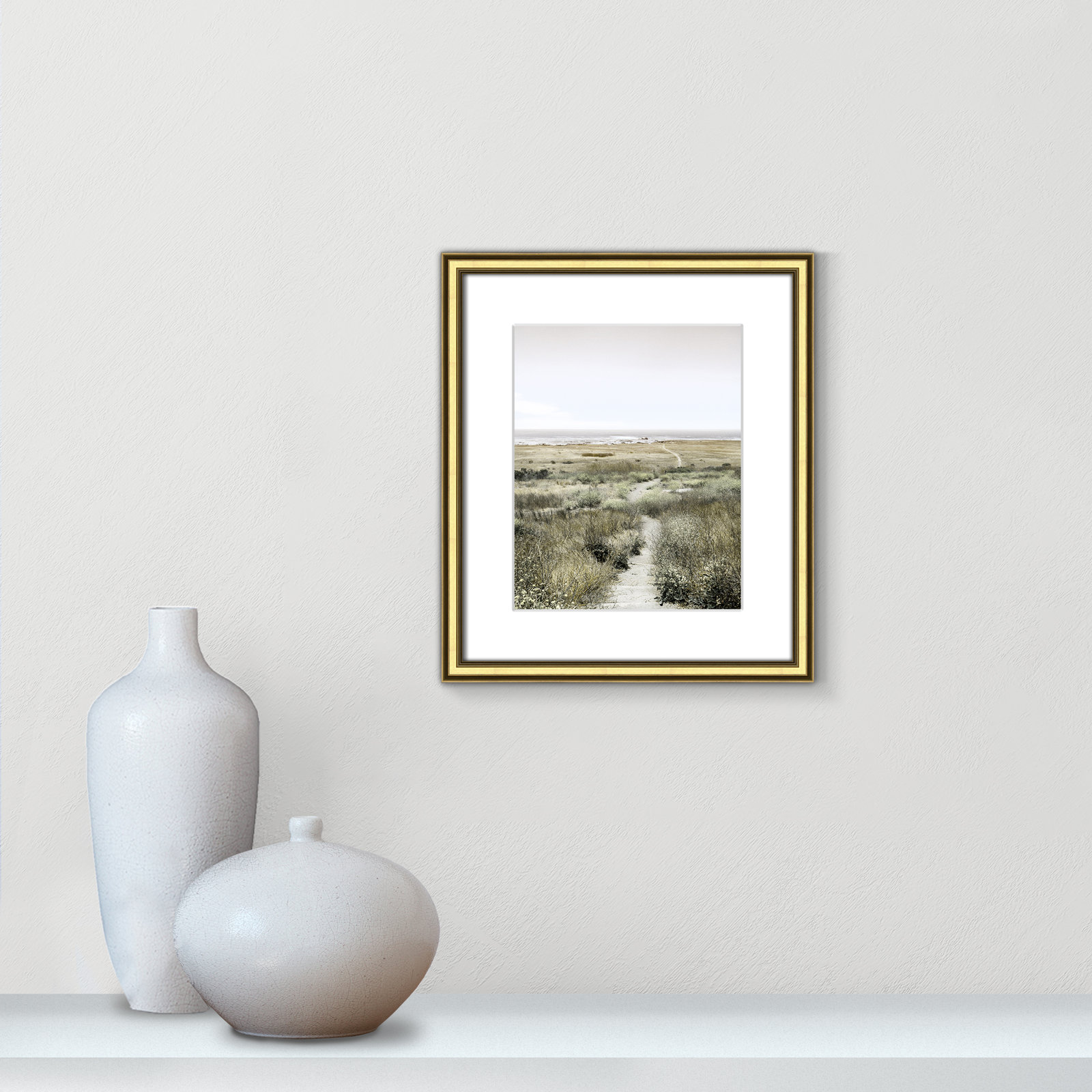 Toscani "Footpath to Paradise" Print, Gold, 14.25 W x 16.25 H x 0.88 D
