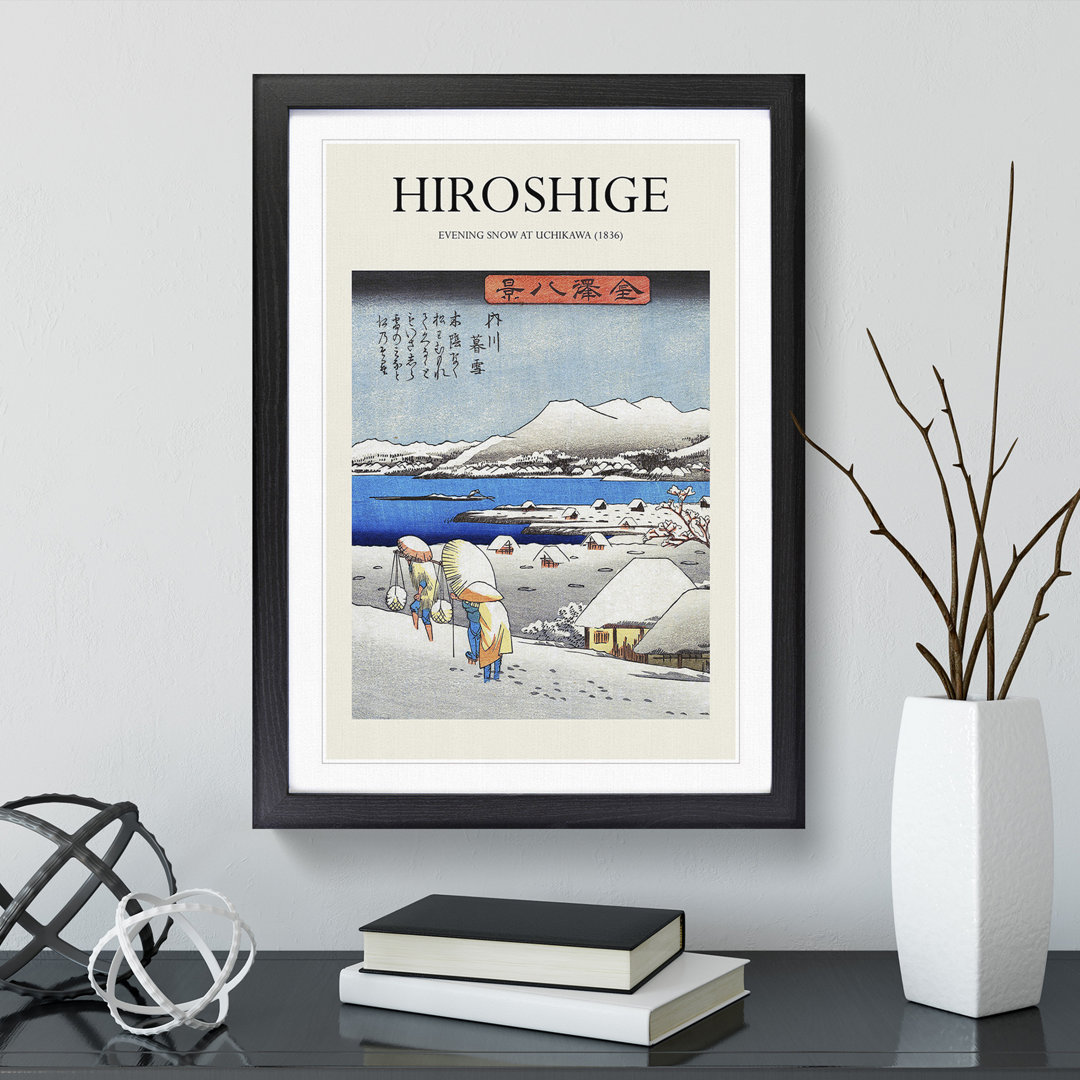 Evening Snow At Uchikawa by Utagawa Hiroshige - Single Picture Frame Print