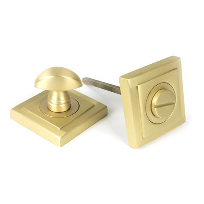 Concealed Satin Brass Round (Square) Thumbturn