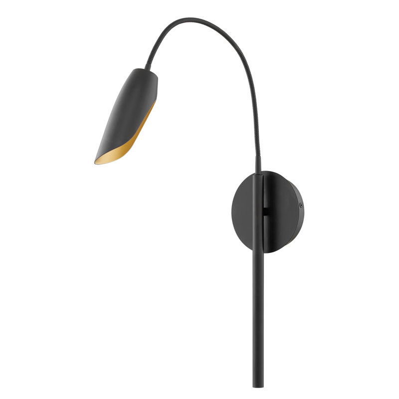 1 - Light LED Wallchiere, Black