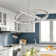 Hal 3 - Light Silver LED Crystal Pendant
