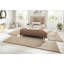 Wolly Machine Woven Brown Rug