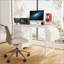 Bureau de 47,3 po avec prise de courant, 3 tiroirs, poche latérale, bureau d'étude facile à assembler, stabilité de la structure réversible pour le bureau personnel, le bureau d'ordinateur de la compagnie, la table de jeu, la coiffeuse