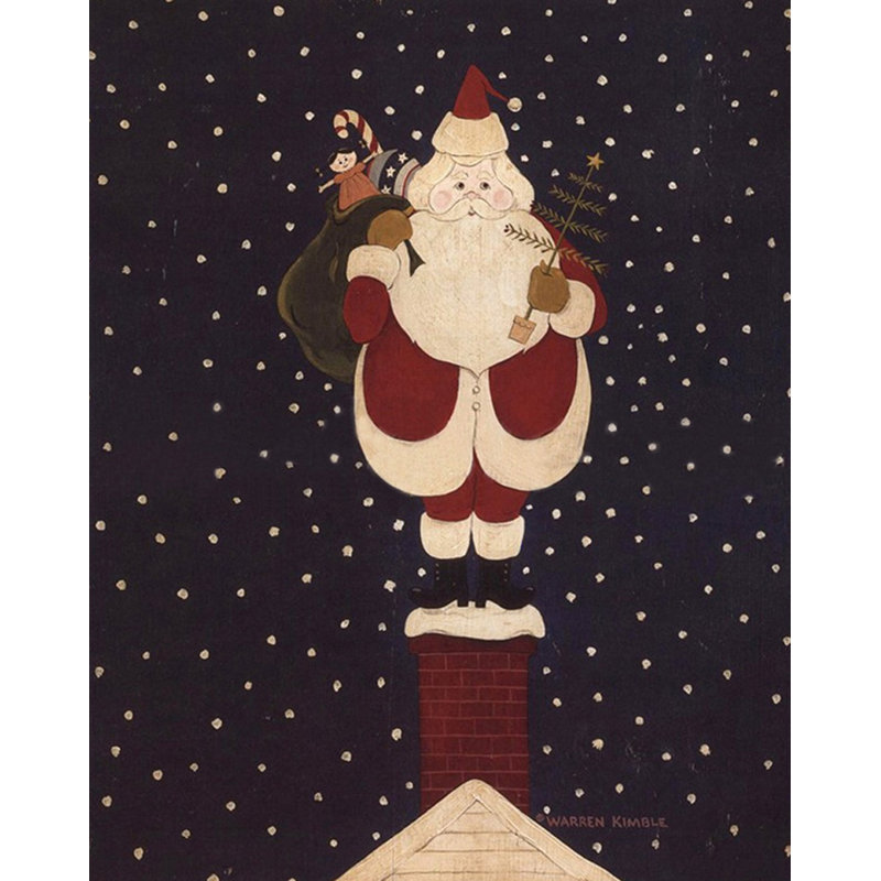 Cheminée Père Noël, H 24 po x l 19 po