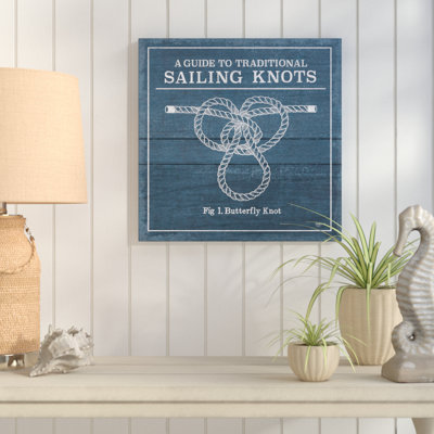« rétro voilier knots ii », art textuel sur toile tendue