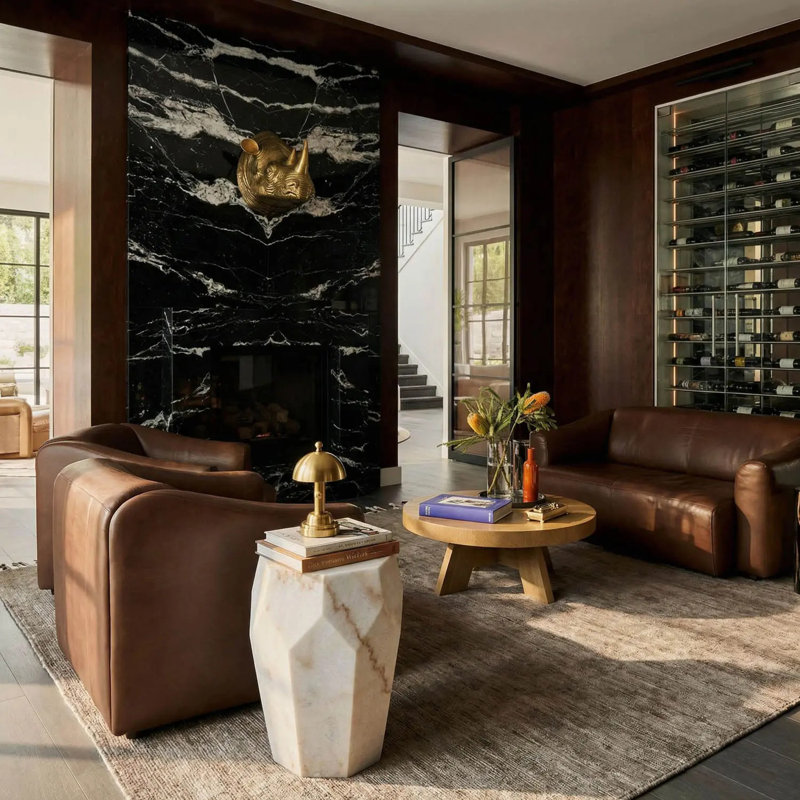 Monolith Marble End Table
