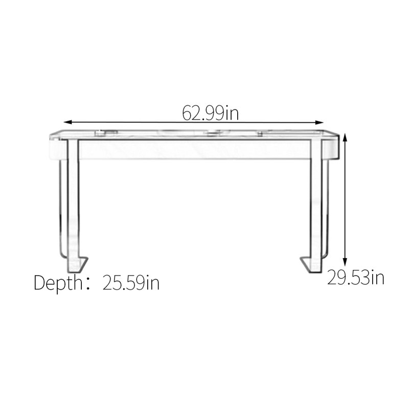 Marvilla, H 29,53 po x l 62,99 po x P 25,59 po