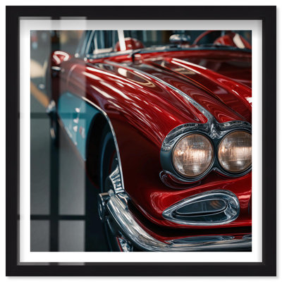 Classic's Glint IV Shadowbox Print Cars Wall Art by Notoriart, Black Frame, 12 x 12