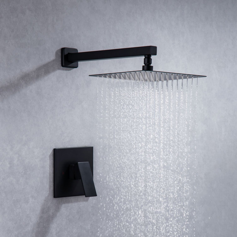 Rainlex Square Pressure Balanced Complete Shower System With Rough-in Valve