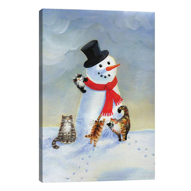Snow Cats 1 Piece Painting on Canvas, 101.6 cm H x 66.04 cm W x 3.175 cm D