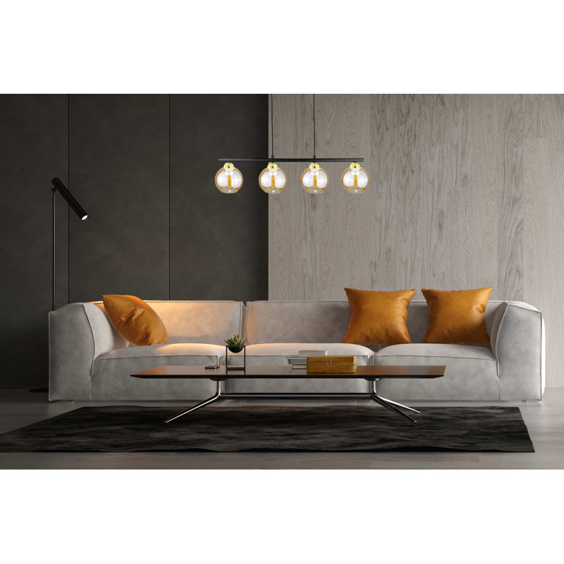 Bilha 4 - Light Kitchen Island Pendant, Black/Gold