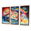 Pastel Mystery Geometrics - Abstract Wall Art Living Room Set-1441161966-1441161964