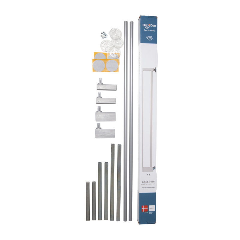 Silver Steel Extension Kit for Premier Pressure Mount Safety Gate