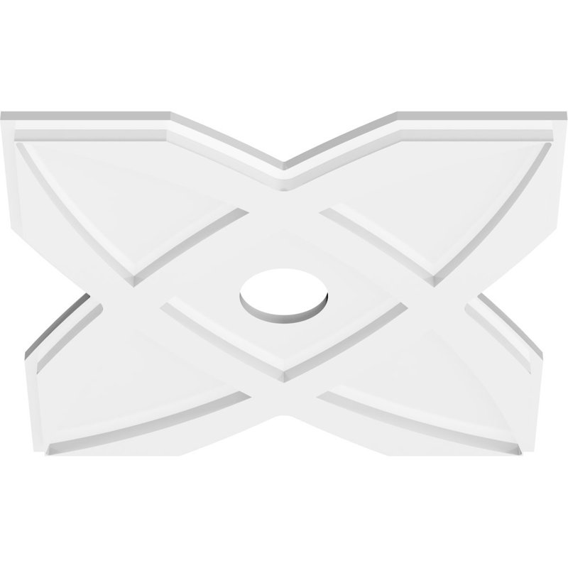 18"OD x 3"ID x 6 1/4"C x 1"P Titus Architectural Grade PVC Contemporary Ceiling Medallion, 18" H x 18" W x 1" D