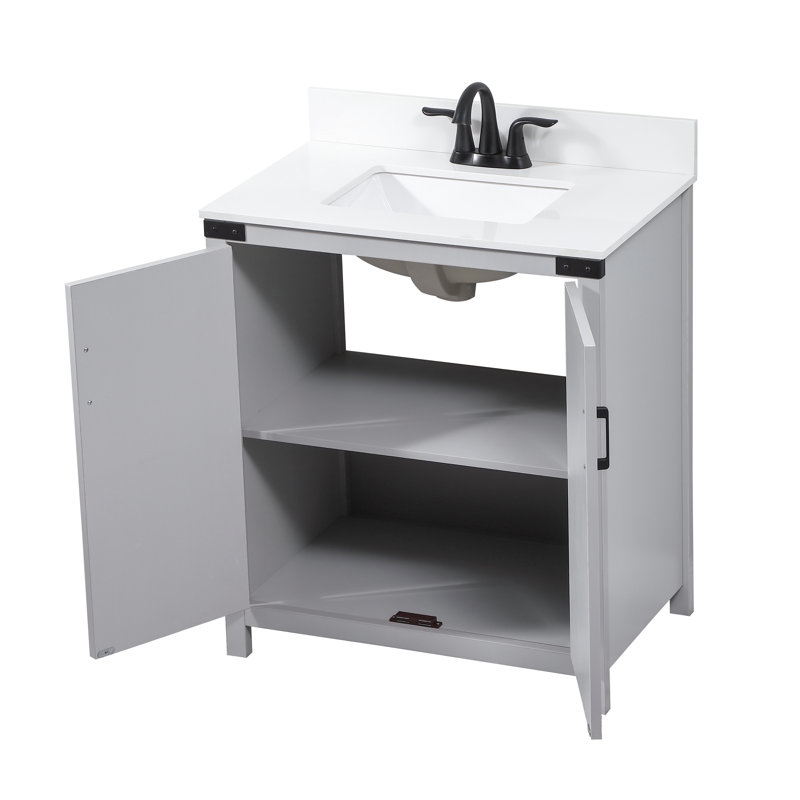 Ensemble de meuble-lavabo simple 30 po Slayton, Gris